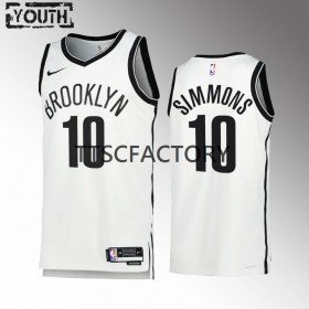 Dres Brooklyn Nets Ben Simmons 10 Nike 2022-23 Association Edition Bijela Swingman - Dječji